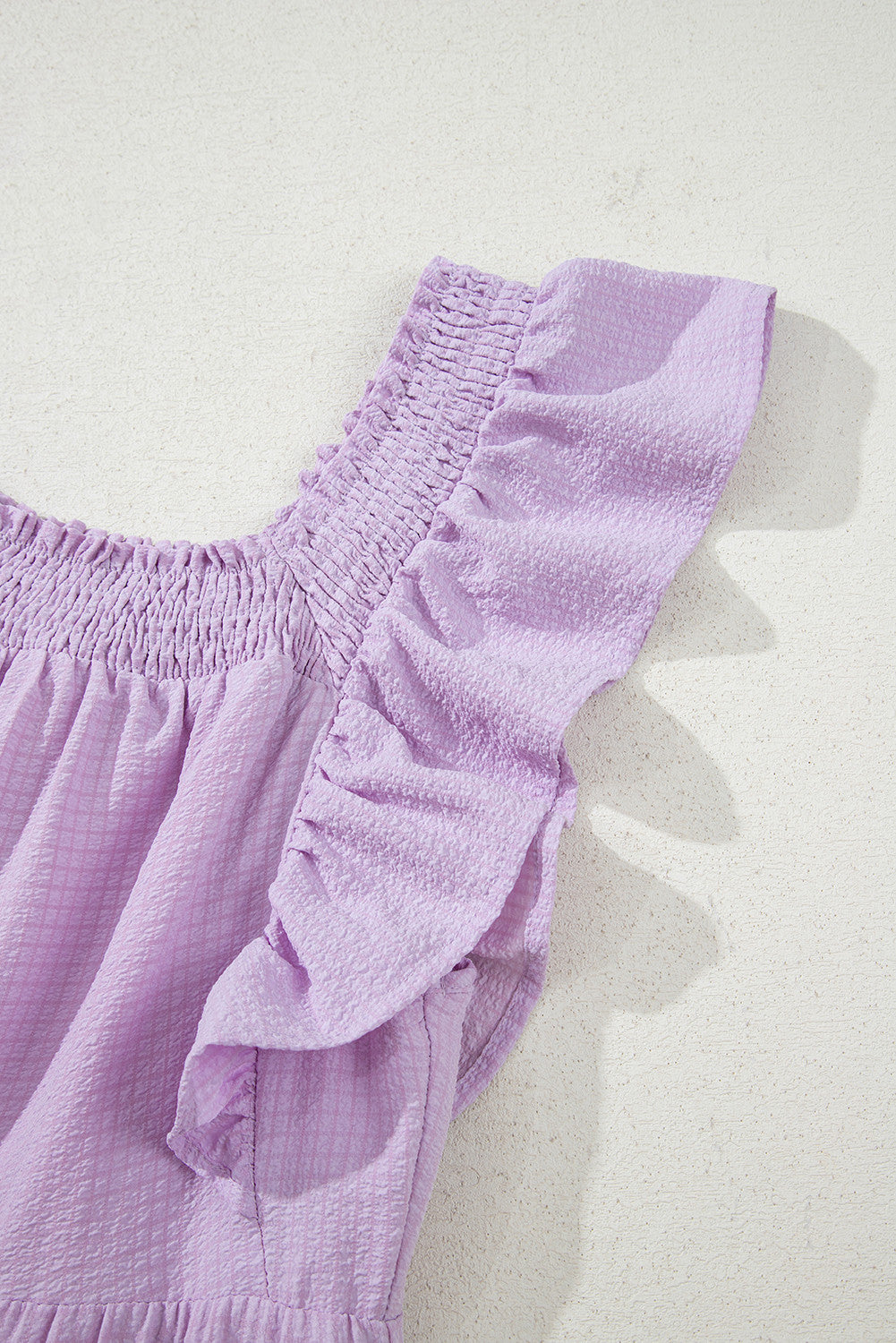 Purple Ruffled Square Neck Maxi LT