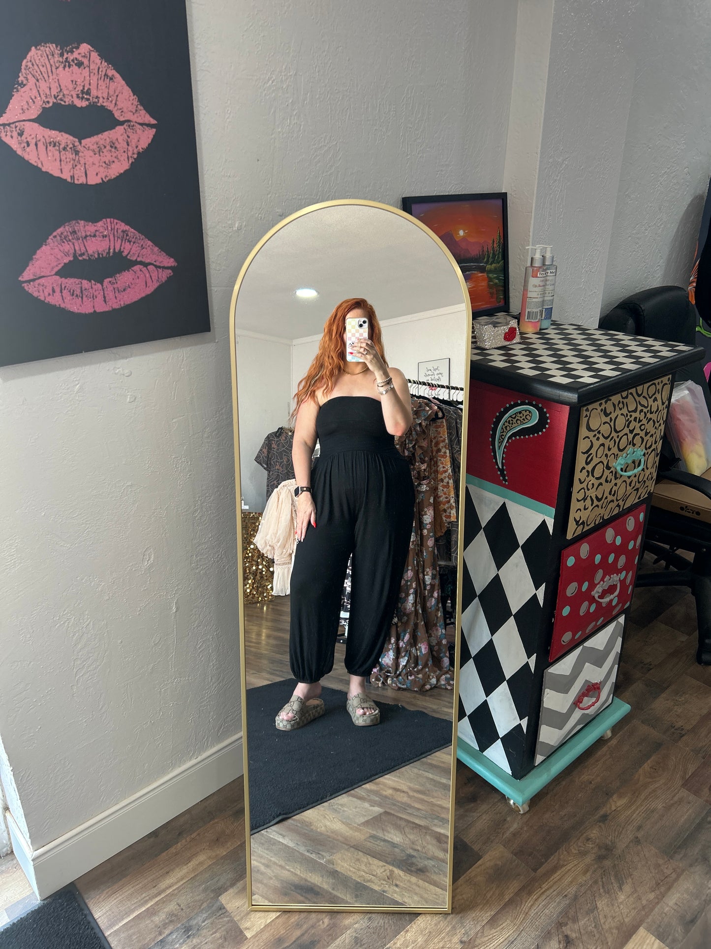 π€ Black Strapless Harem Jumpsuit π€