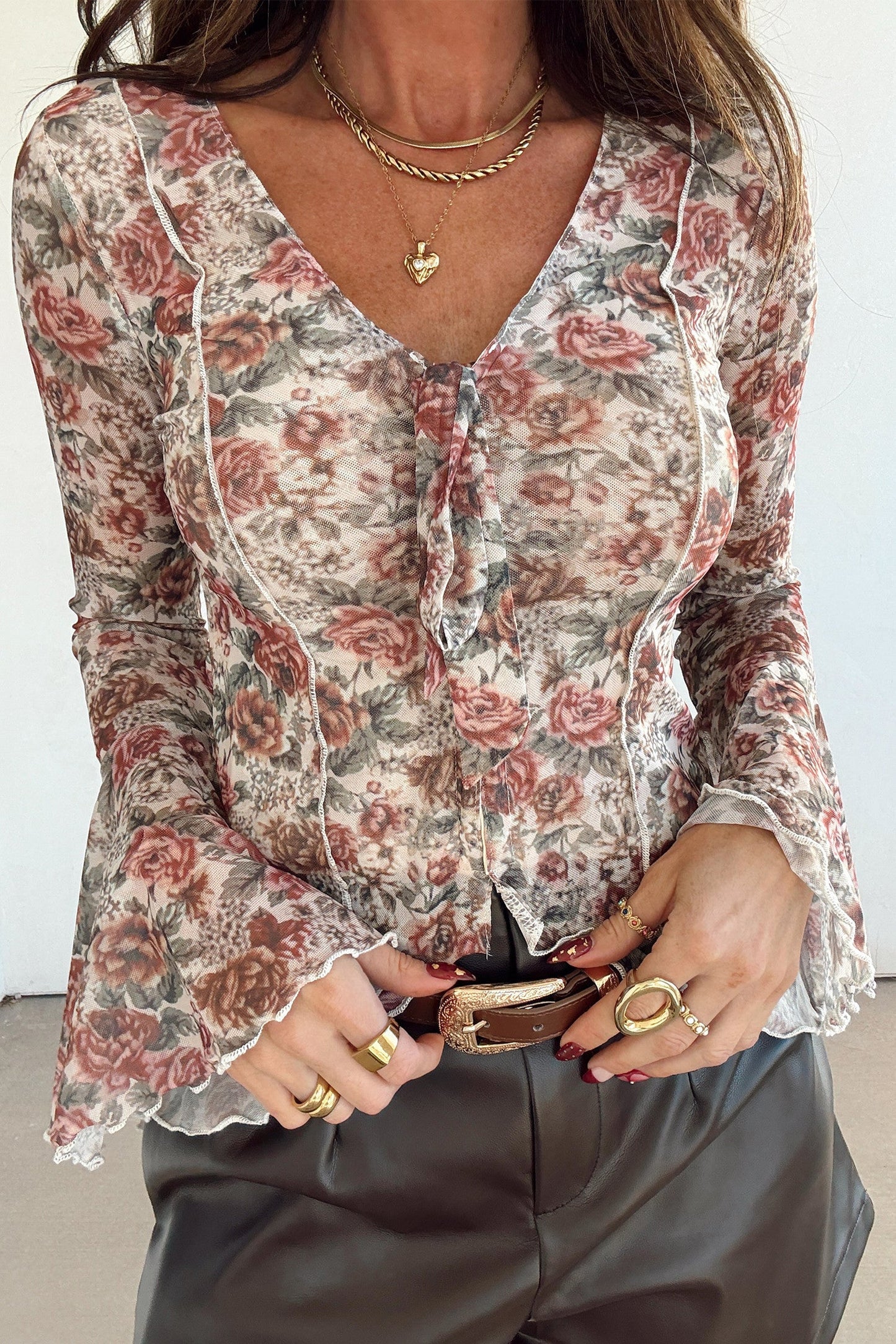 Floral Stitched Blouse RTS