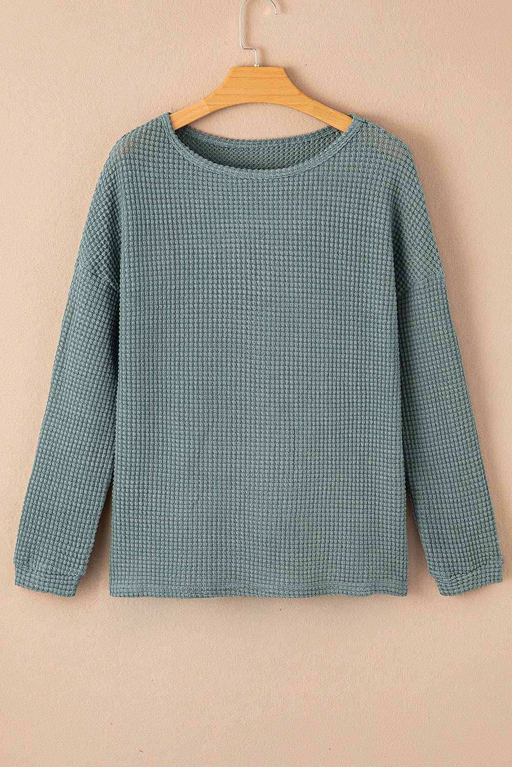 Green Waffle Knit Top LT