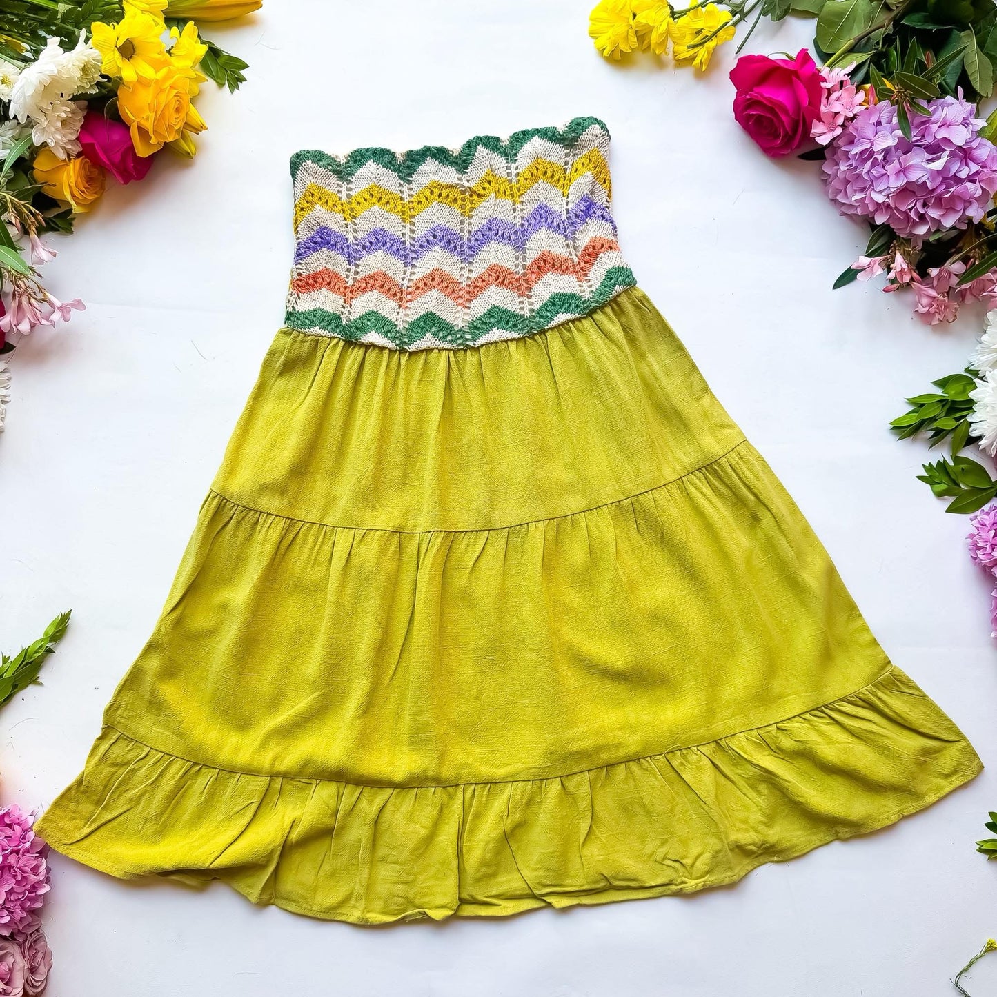 ๐ผ Boho Sunshine Smocked Midi Dress ๐ผ