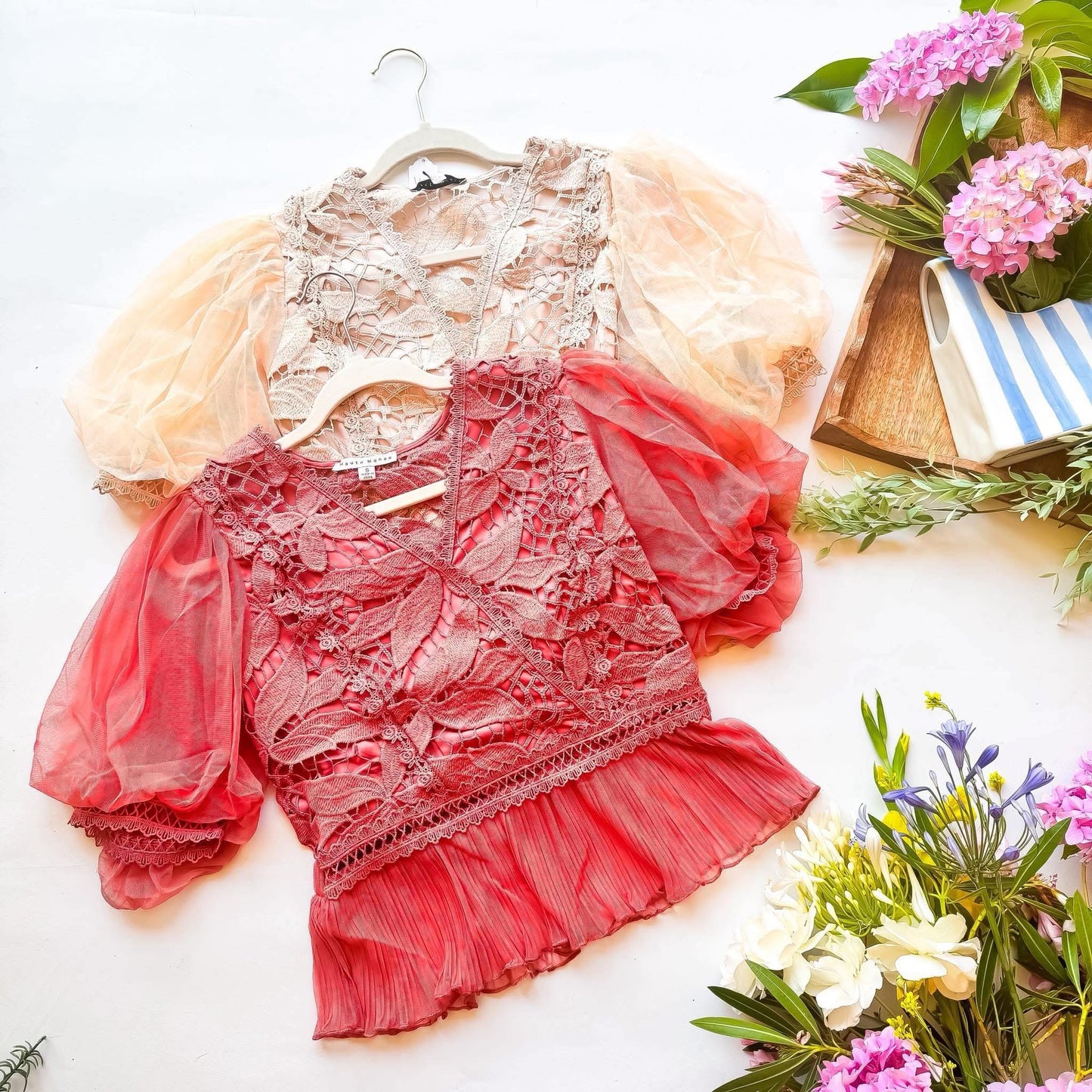 Whimsical Garden Lace Tops