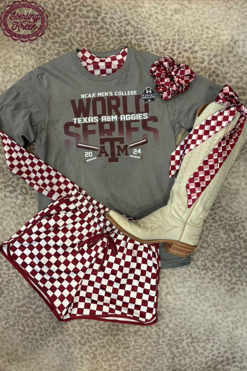 Pep Rally Mesh Maroon & White