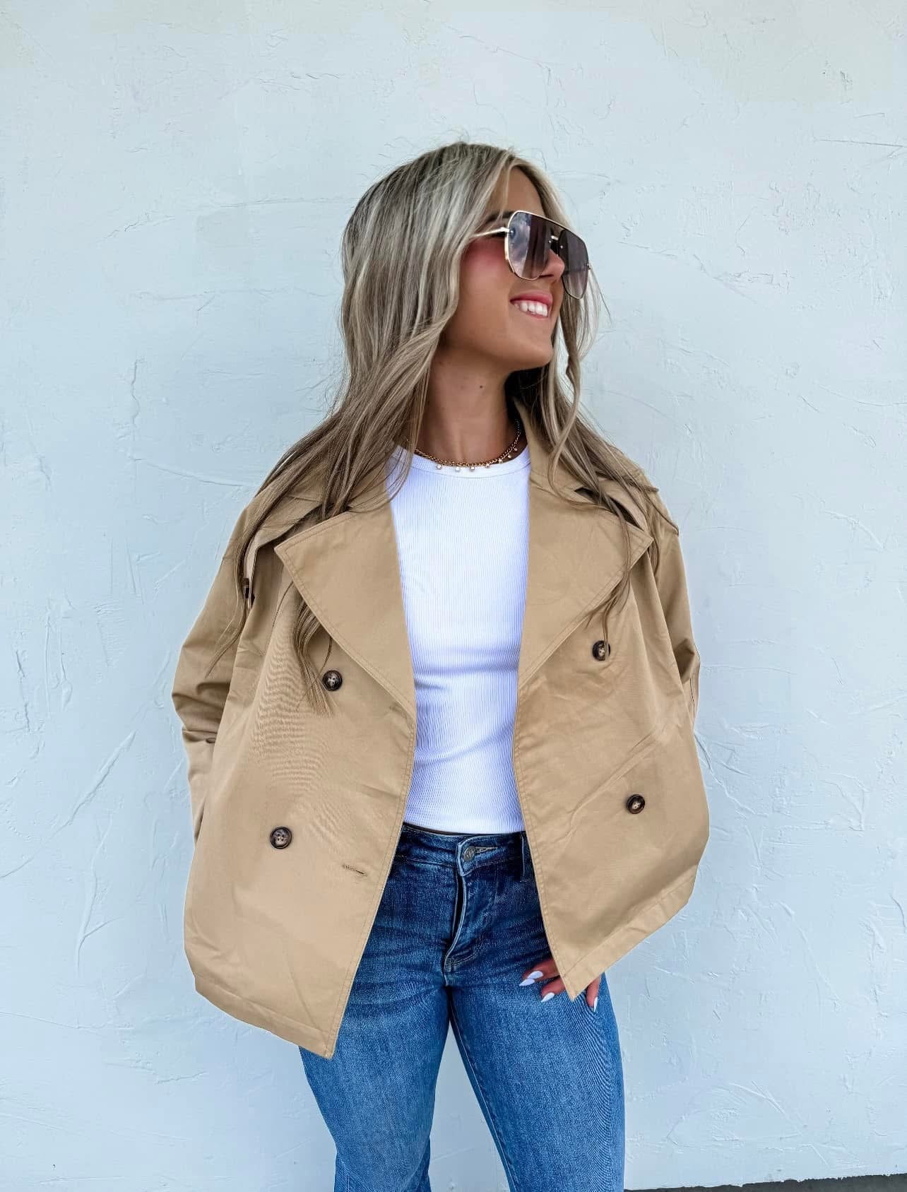 ROSSI CROP TRENCH COAT 🧥
