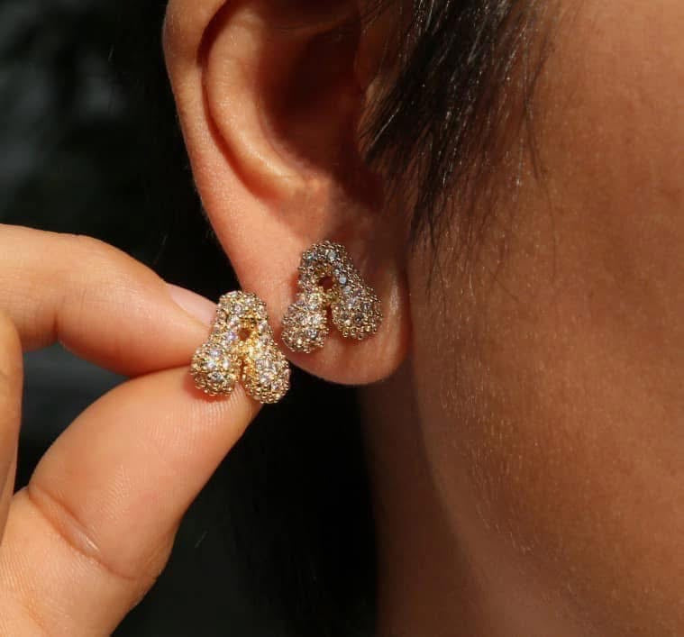 Bubble Initial A Earrings