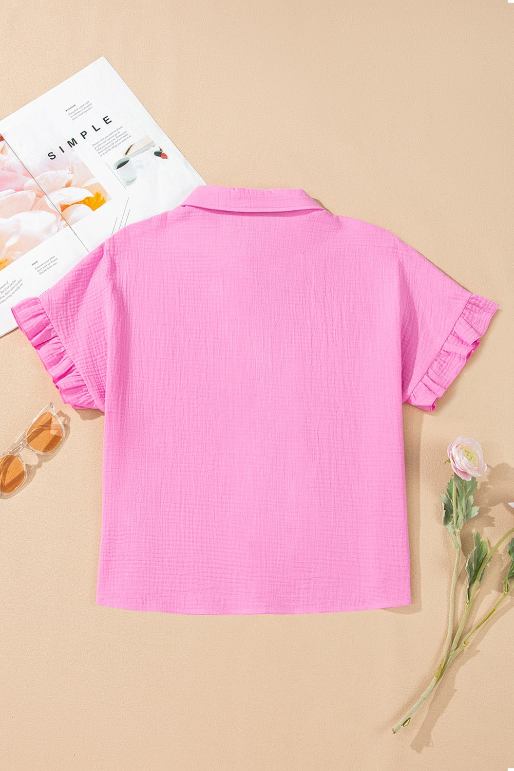 Pink Button Blouse May.
