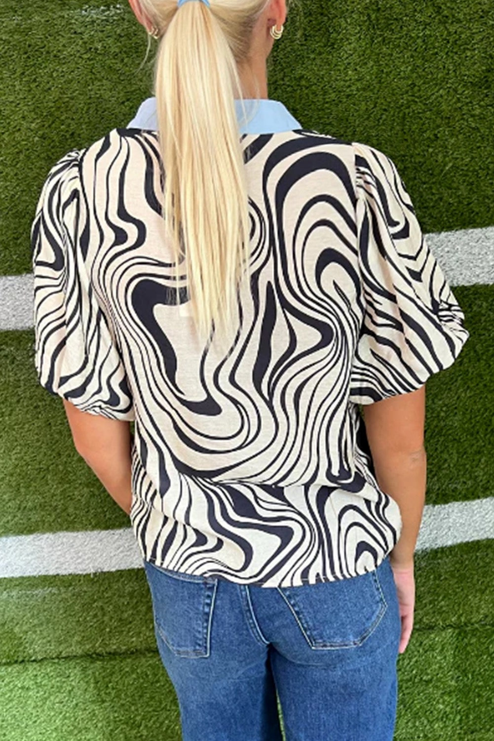 Zebra Print Blouse RTS