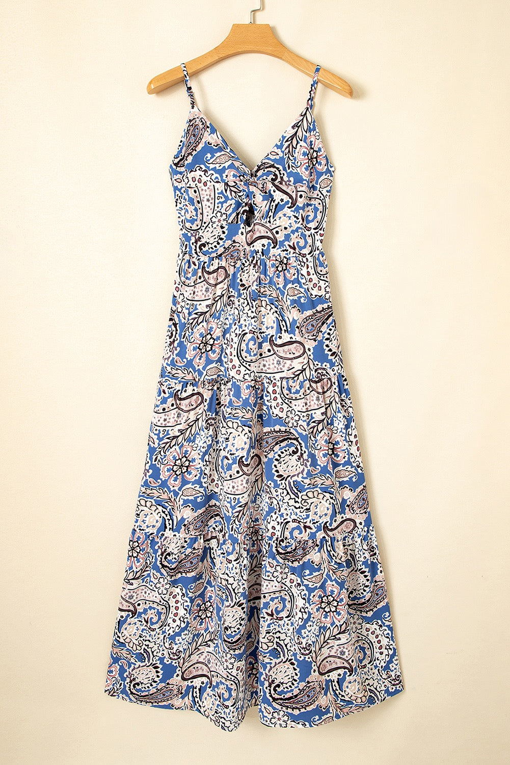 Blue Paisley Front Twist Maxi LT