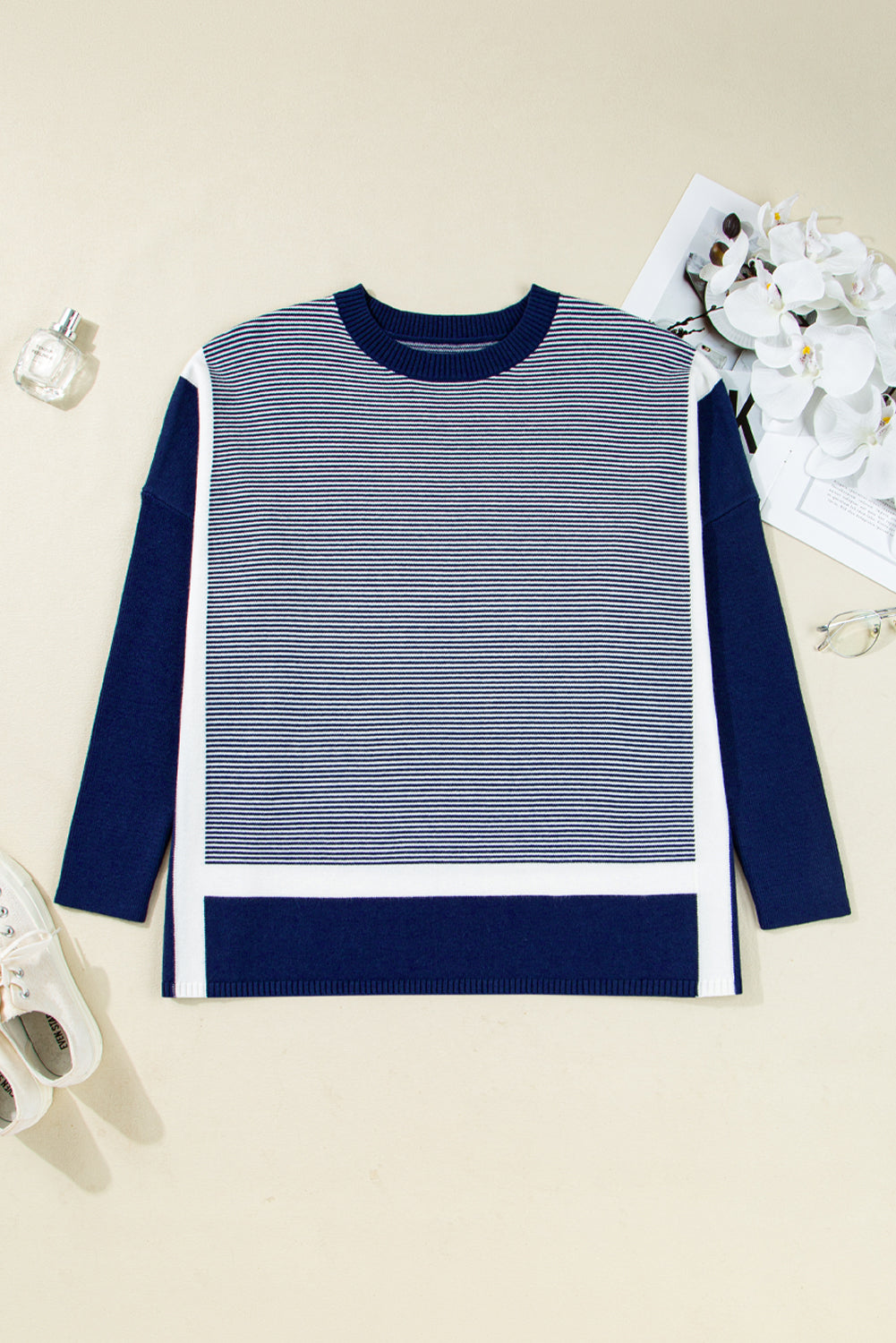 Stripe Dolman Oversized Tunic LT