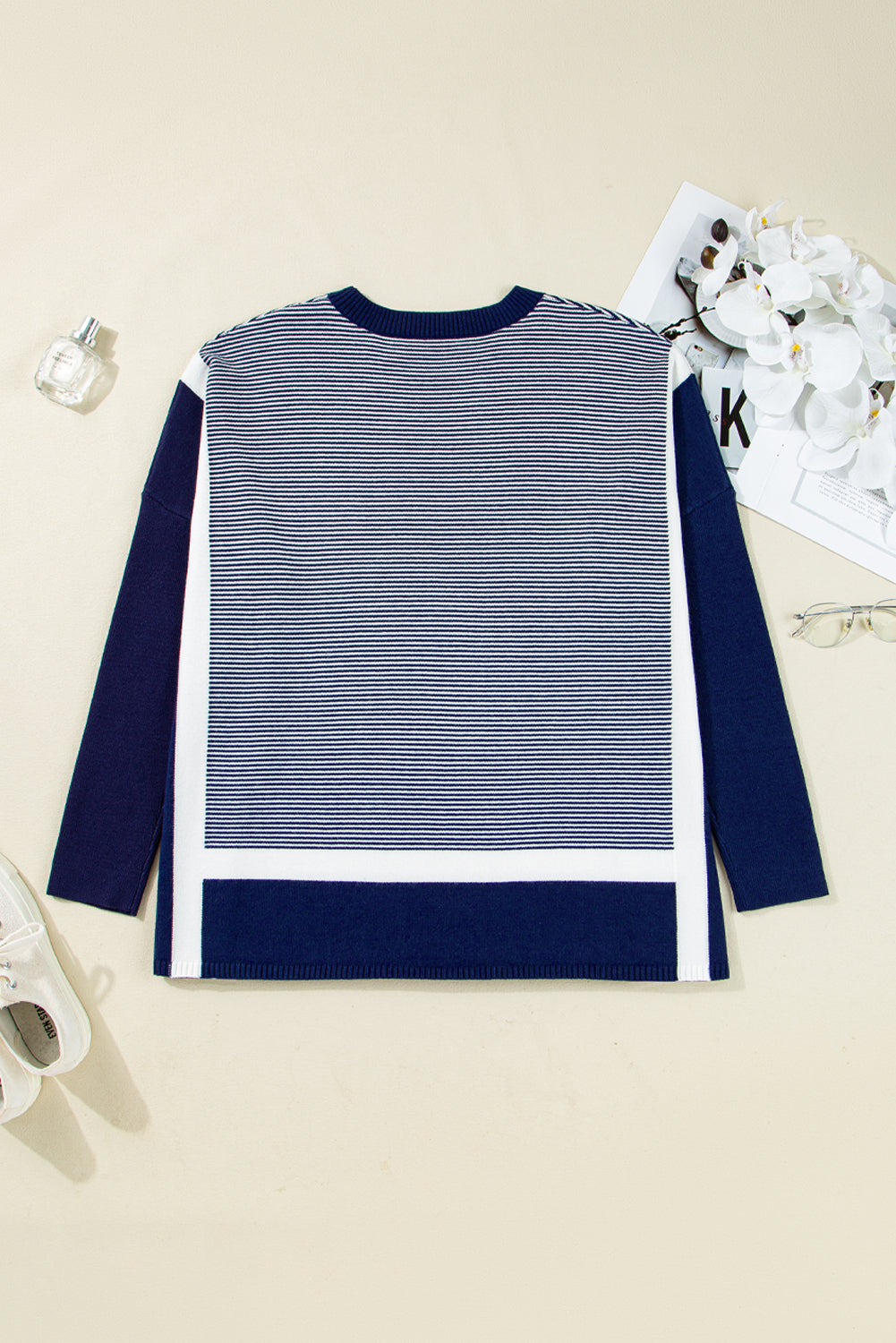 Stripe Dolman Oversized Tunic LT