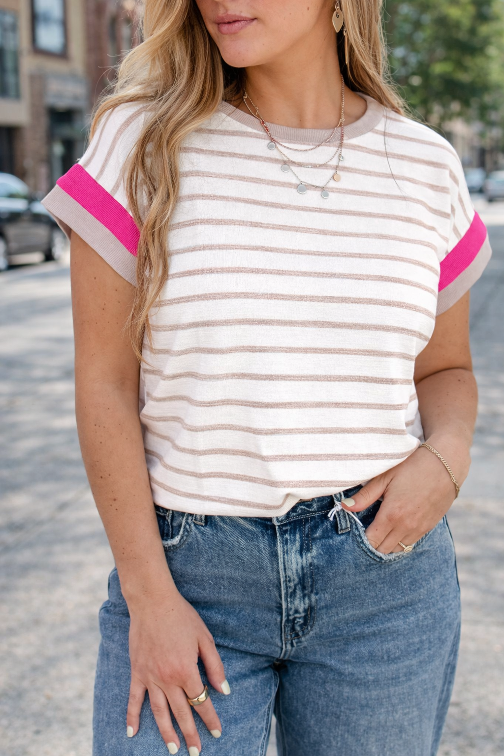 Stripe Colorblock Top LT