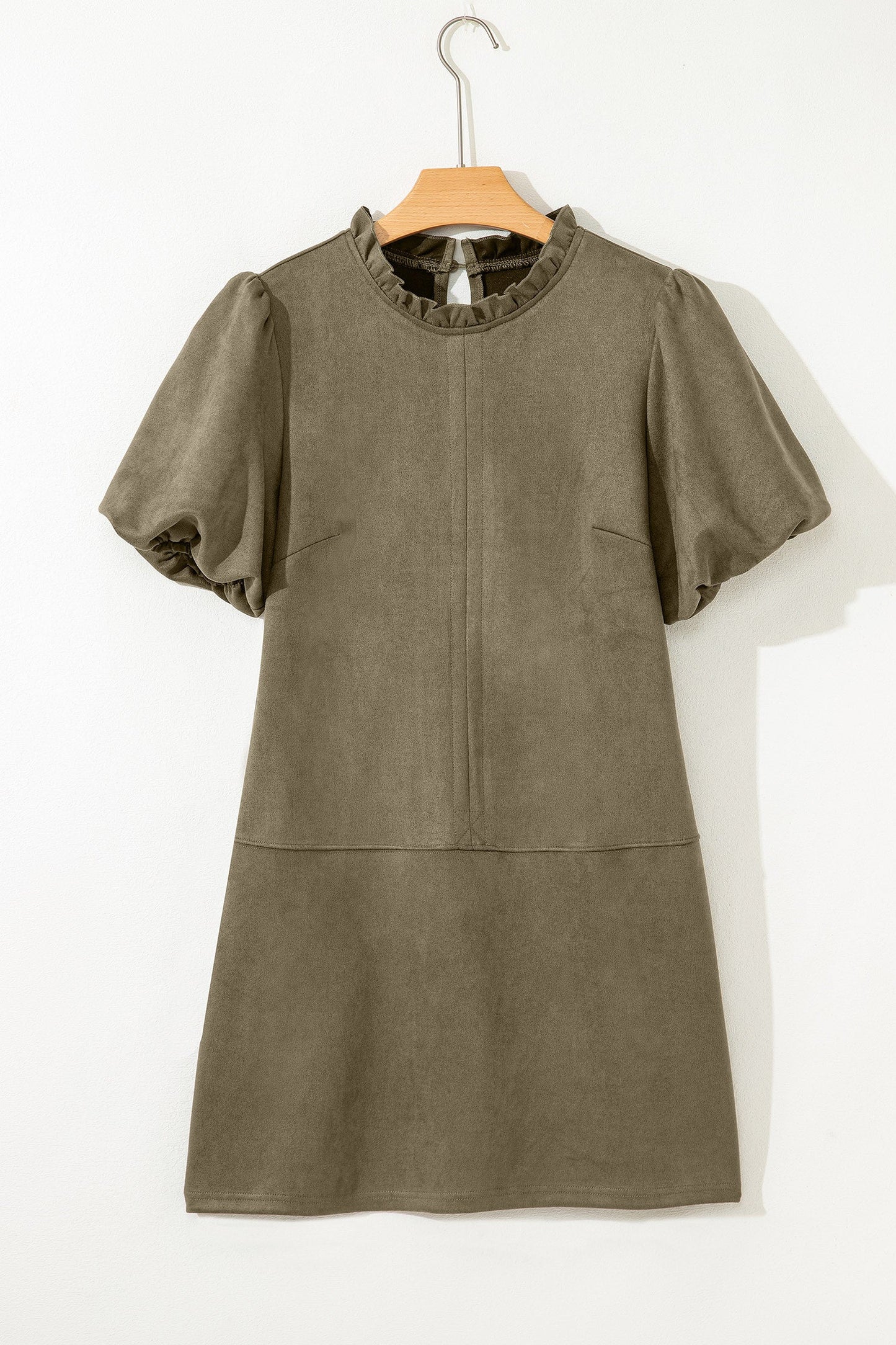 Green Frilled Mini Dress RTS