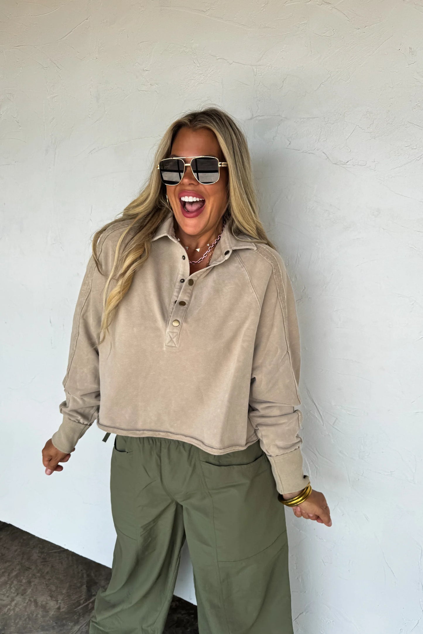 PREORDER: Marley Snap Button Sweatshirt