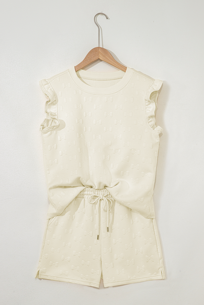 Bow Ruffle Sleeve Set RTS