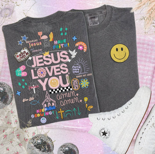 Jesus loves you pocket tee - YOUTH