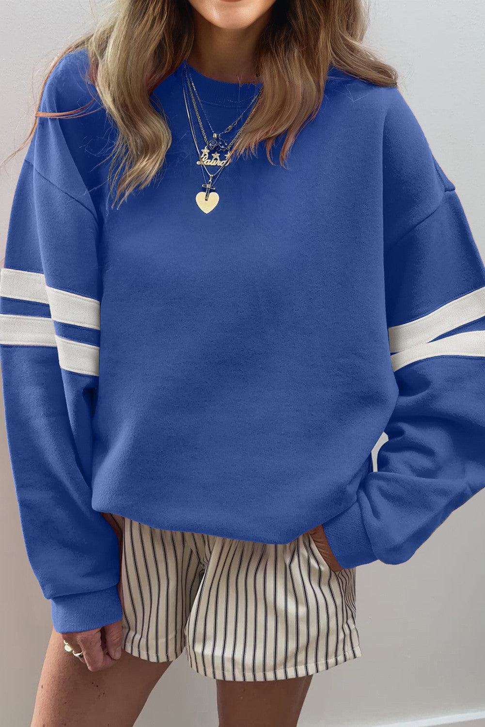 Varsity Stripe Sweatshirt *MULTIPLE COLORS*  RTS