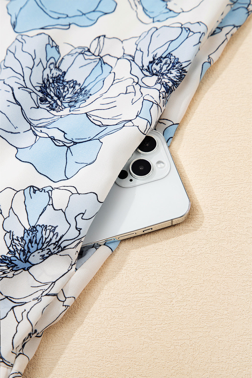 Blue Floral Flowy Dress LT