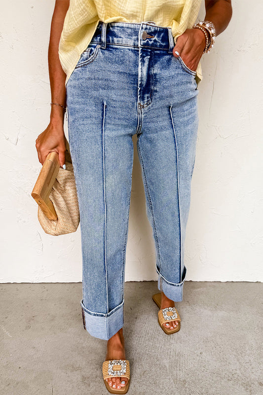 Center Seam Cuffed Jeans December.