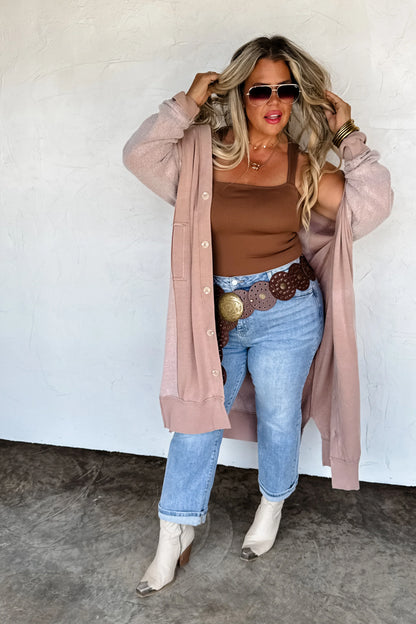 PREORDER: Desi Sweatshirt Cardigan