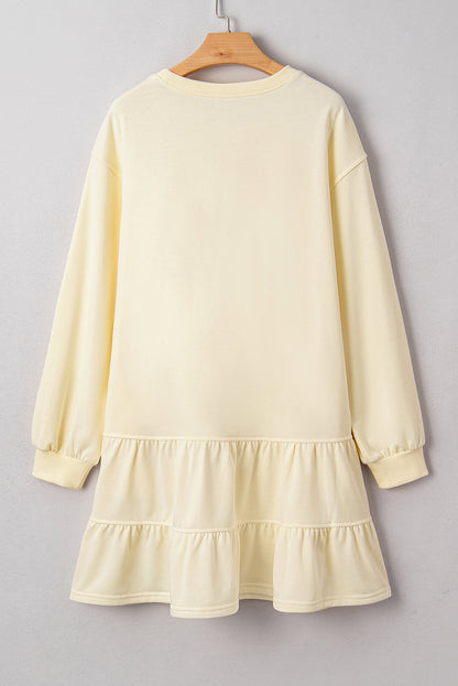 Beige Double Ruffle Dress LT