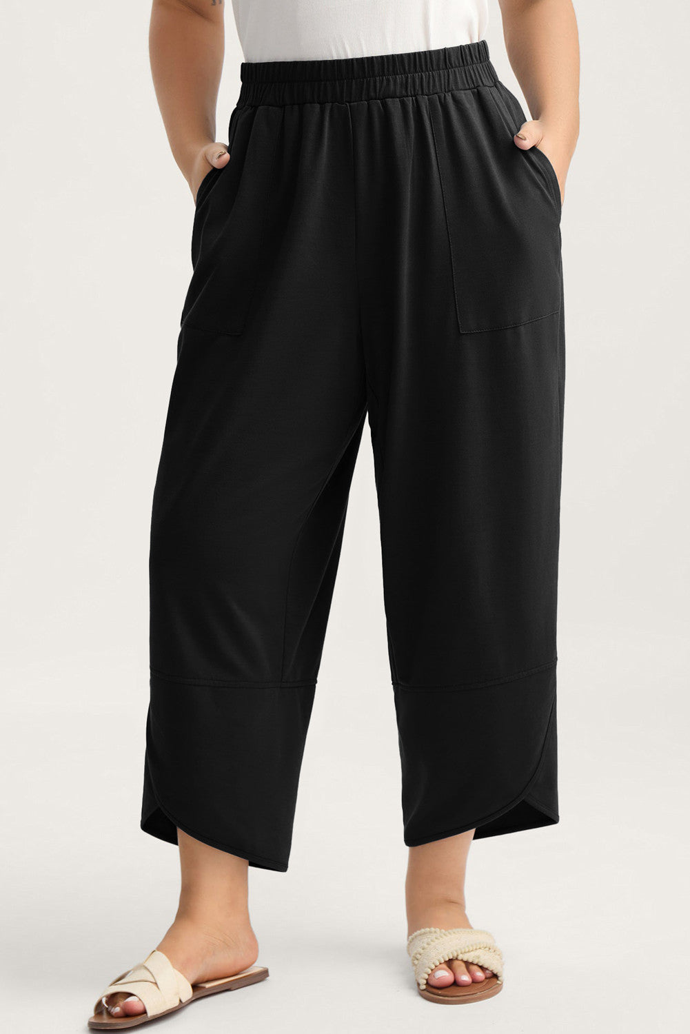 Black Plus Elastic Pants RTS