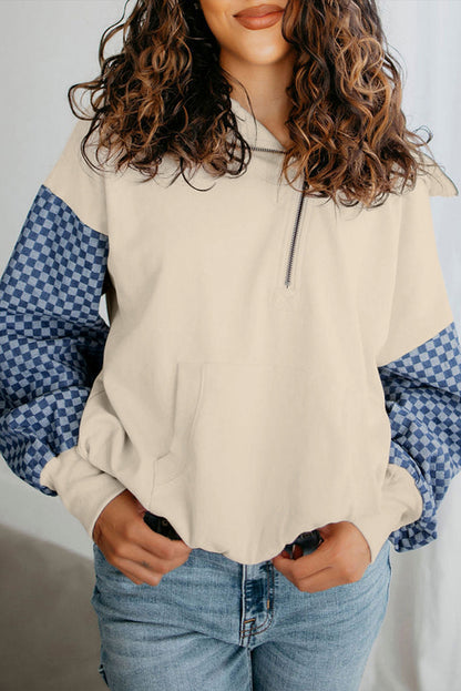 Checkered Sleeve Hoodie LT