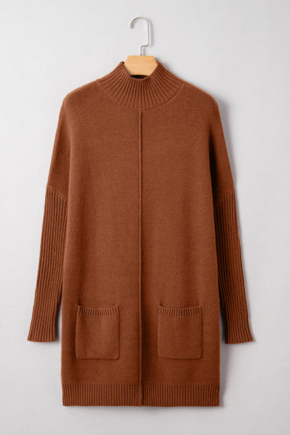 Chestnut Ribbed Sweater Dress LT