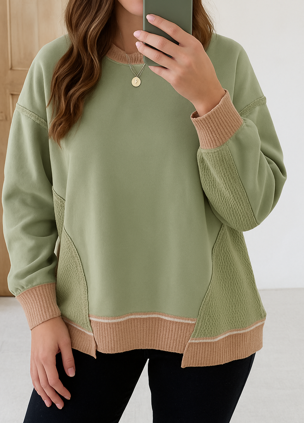 Colorblock Oversized Sweatshirt *THREE COLORS* RTS