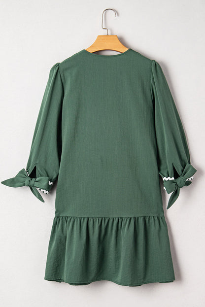 Contrast RicRac Trim Shift Dress LT