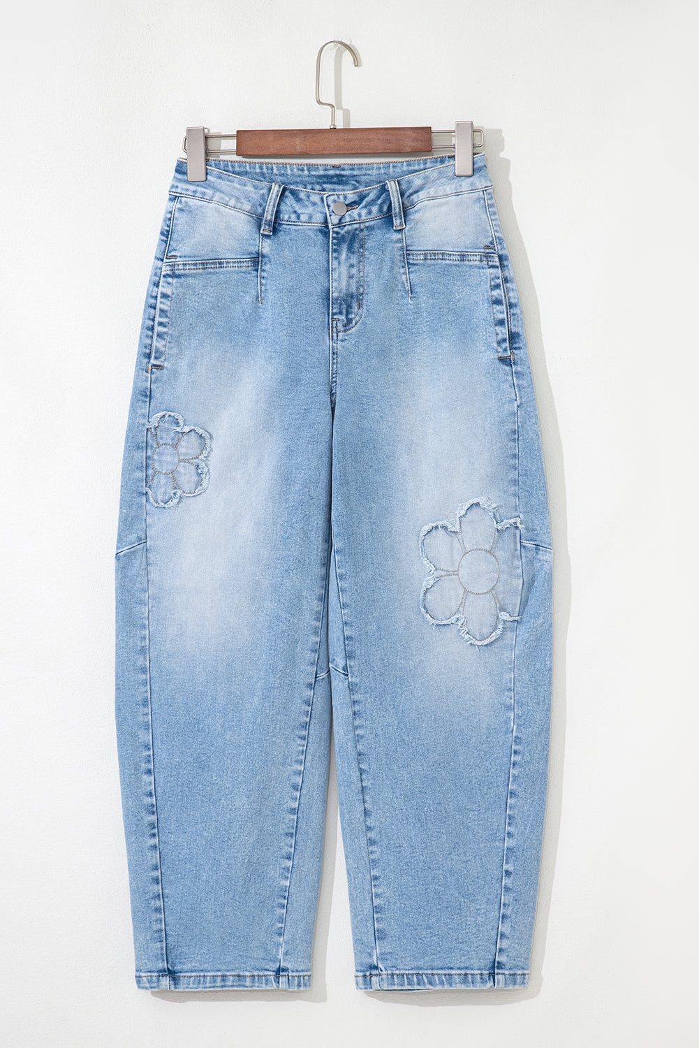 Flower Patched Cropped Jeans RTS