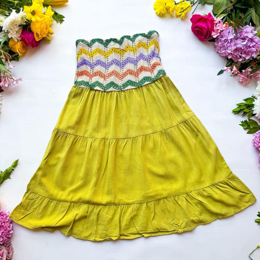 🌼 Boho Sunshine Smocked Midi Dress 🌼