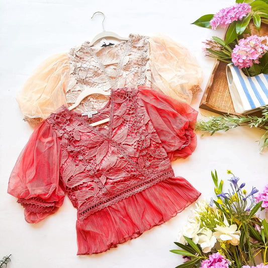 Whimsical Garden Lace Tops