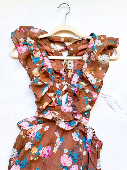 🌸 Ruffle Floral Wide-Leg Jumpsuit 🌸