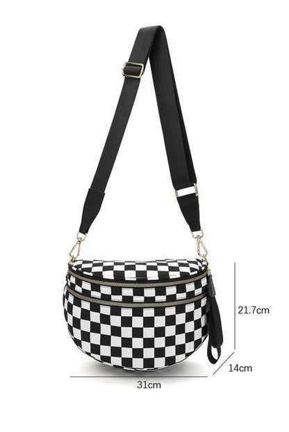 Large Checkered Crossbody Bag RTS