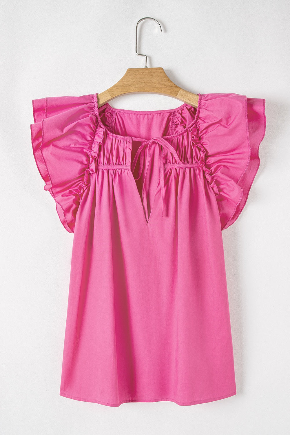 Pink Ruffle Sleeve Top May.