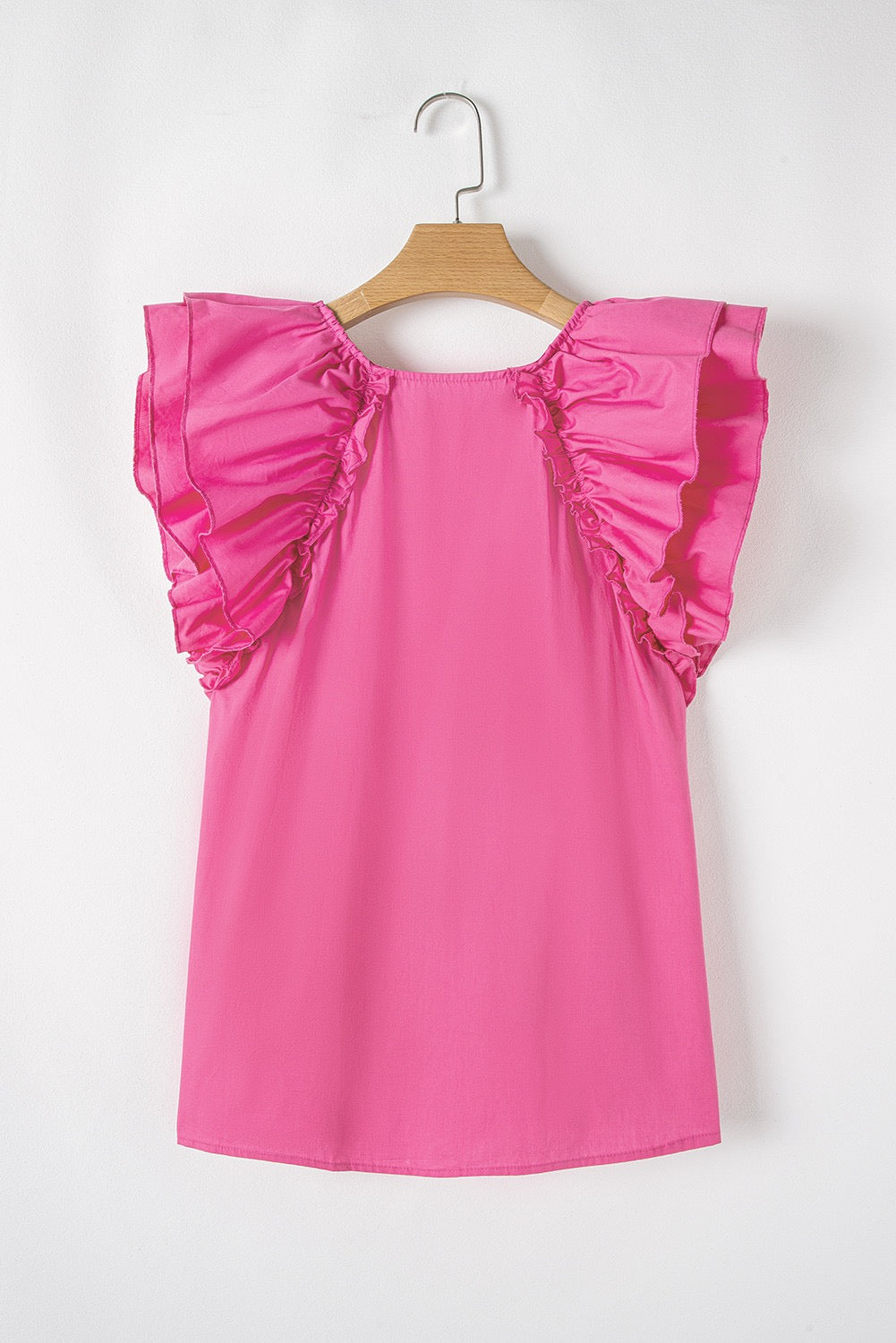 Pink Ruffle Sleeve Top May.