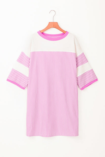 Purple Striped Patchwork Dress May.