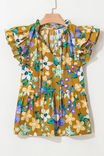 Yellow Floral Blouse LT