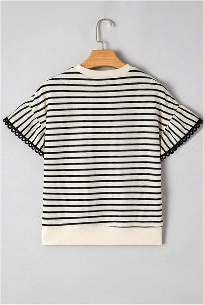 Black Striped Blouse RTS