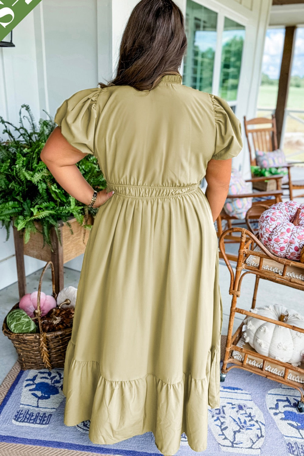 Green Plus Size Maxi LT