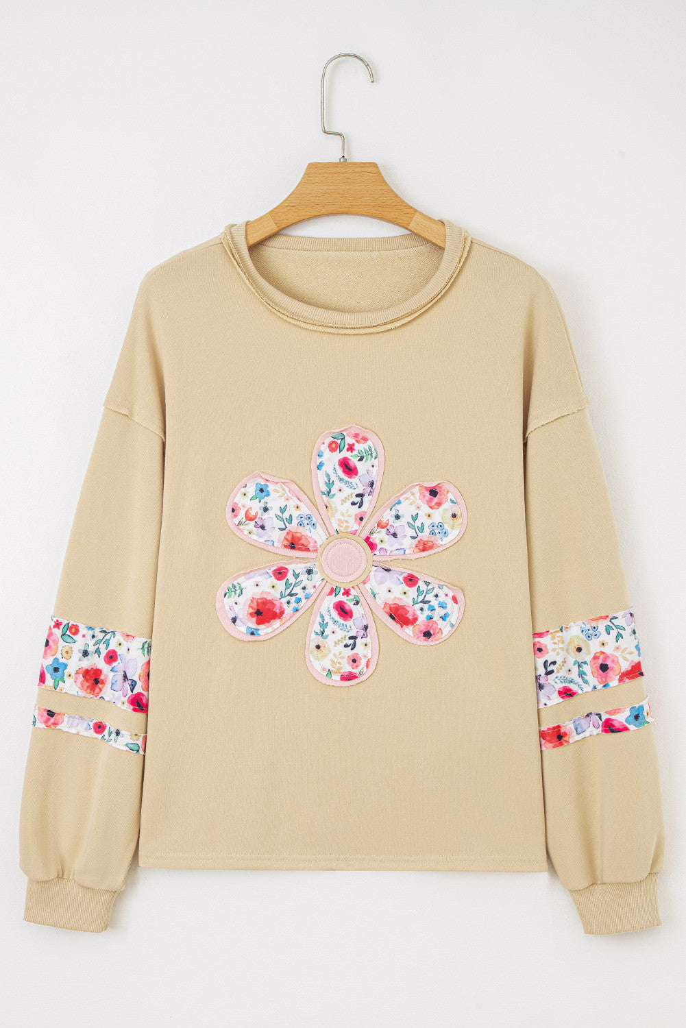 Floral Applique Baggy Top *THREE COLORS* RTS