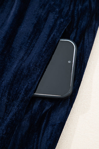 Navy Velvet Plus Size Dress RTS