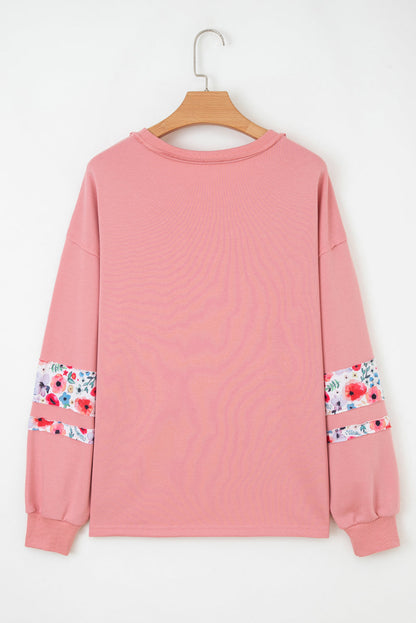 Peach Floral Applique Baggy Top RTS