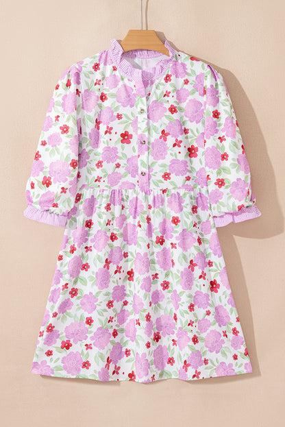 Pink Floral Mini Dress LT