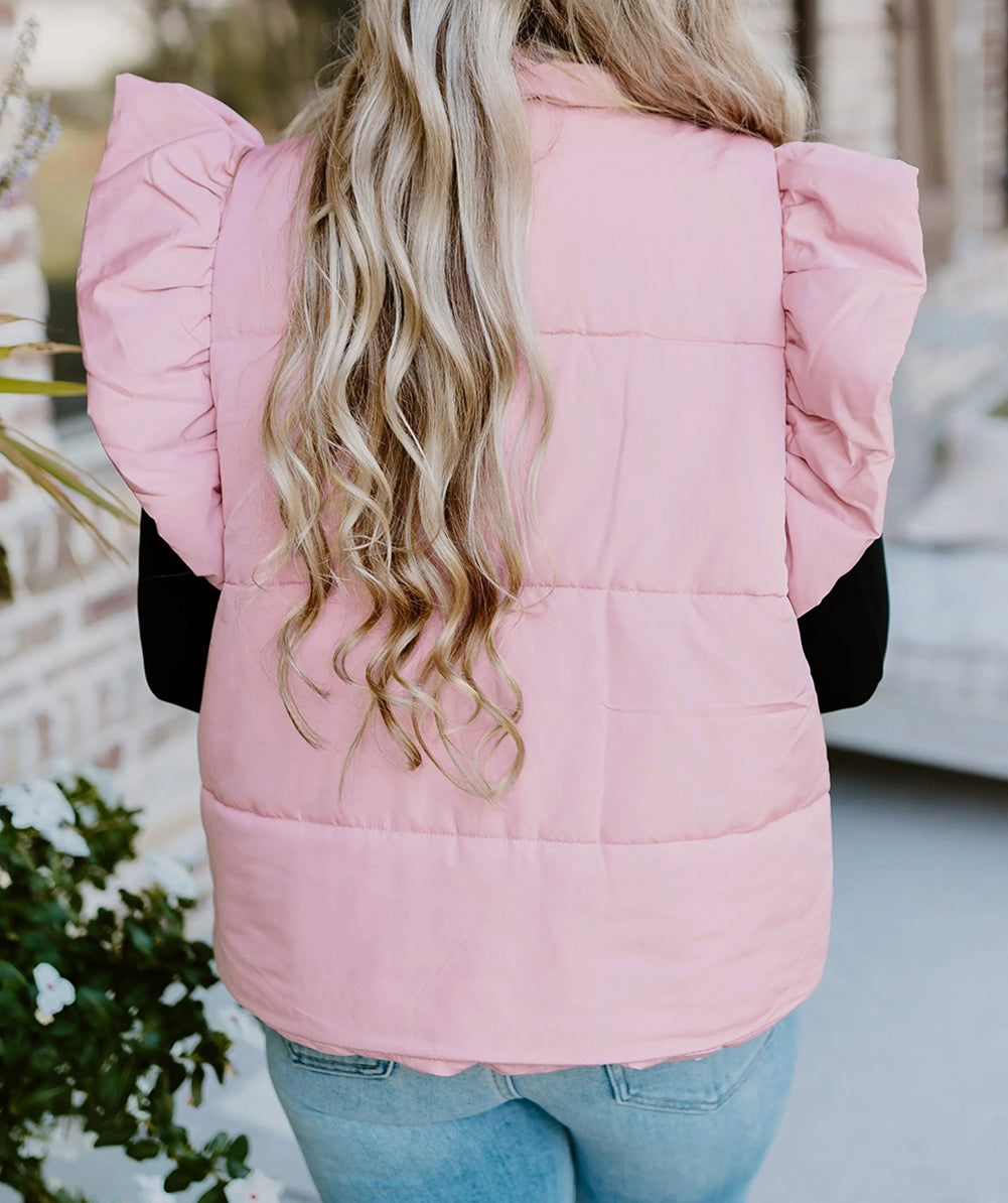 Pink Flutter Puffer Vest RTS