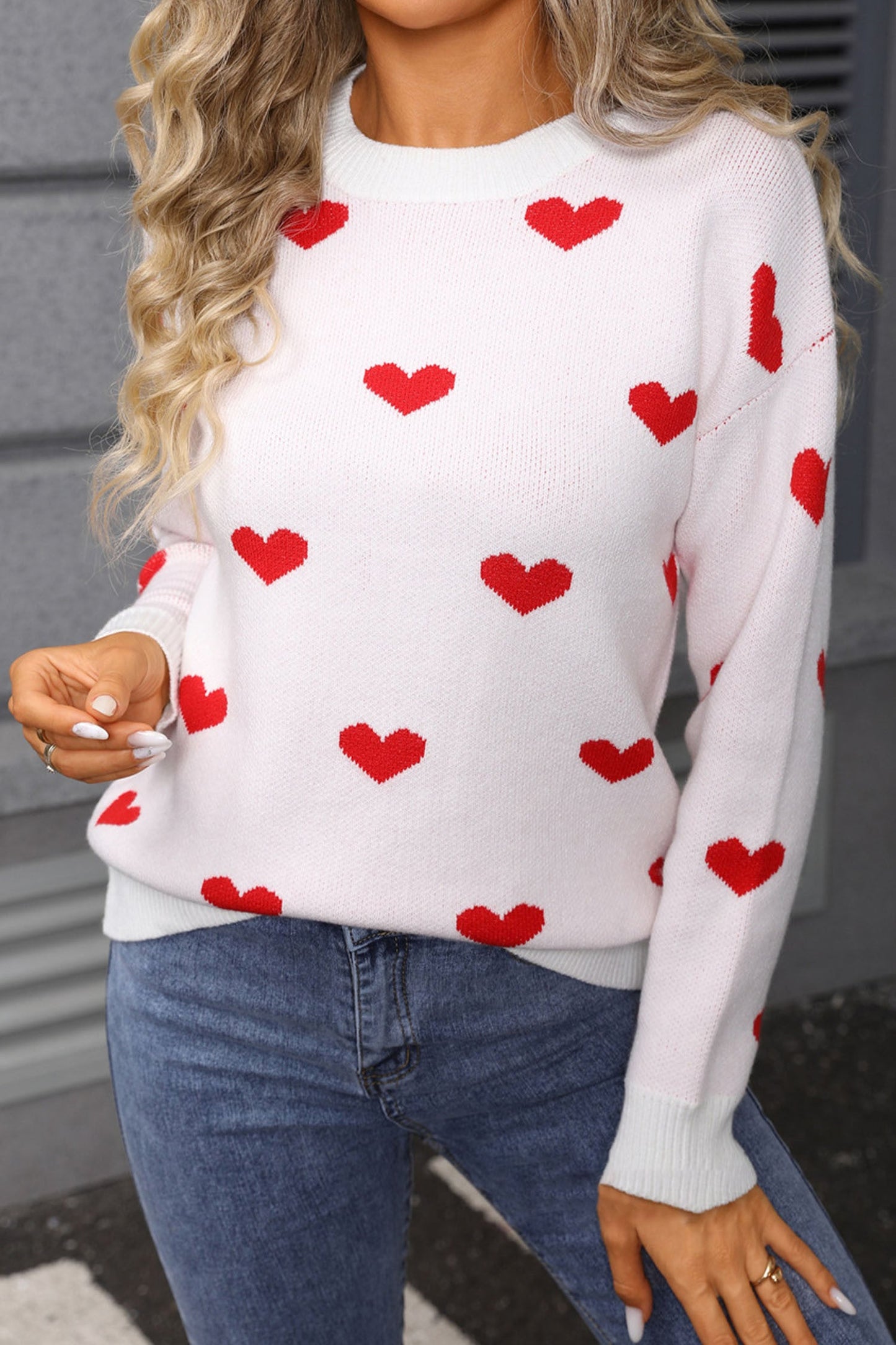 Shoulder Heart Sweater RTS