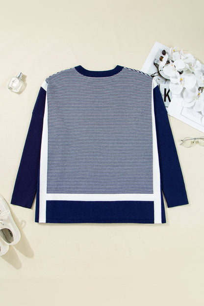 Stripe Dolman Oversized Tunic LT