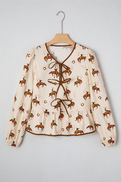 Western Rodeo Peplum Top LT