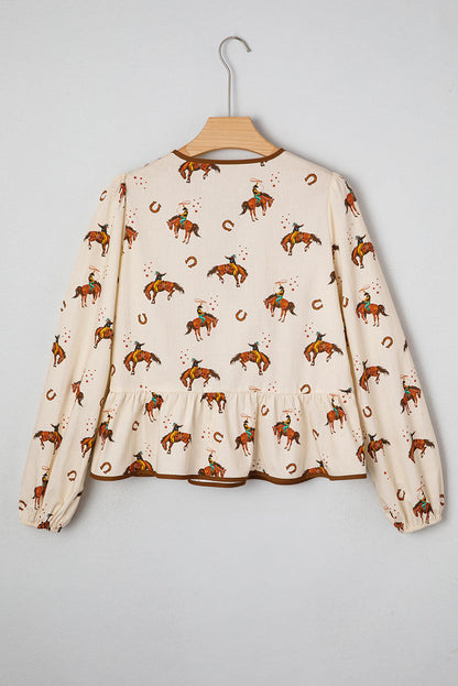 Western Rodeo Peplum Top LT
