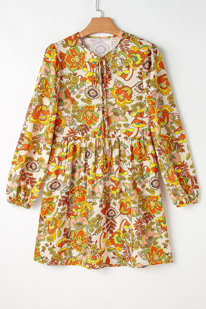 Yellow Floral Mini Dress LT